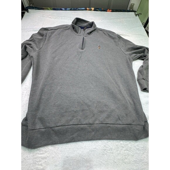 US Polo Association Men’s 1/4 Zip Pullover Grey Sweatshirt Size 3xl Estate Ribbe - Picture 1 of 8